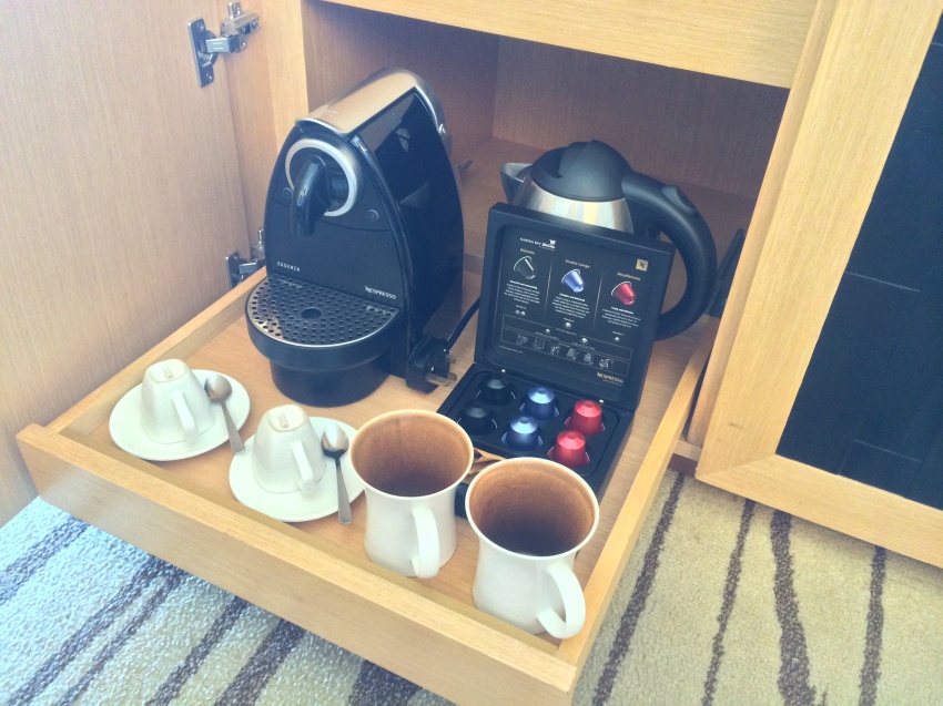 The Nespresso machine that is featured in each guest room.